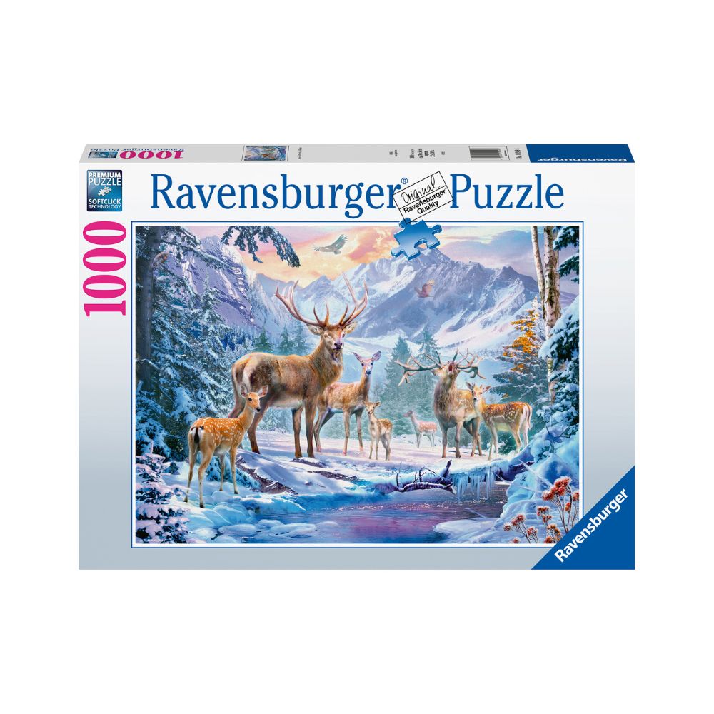 Ravensburger Deer and Stags in Winter 1000pc puzzle – booksrusandmore