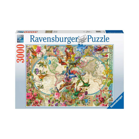 Ravensburger Flora & Fauna World Map 3000pc puzzle