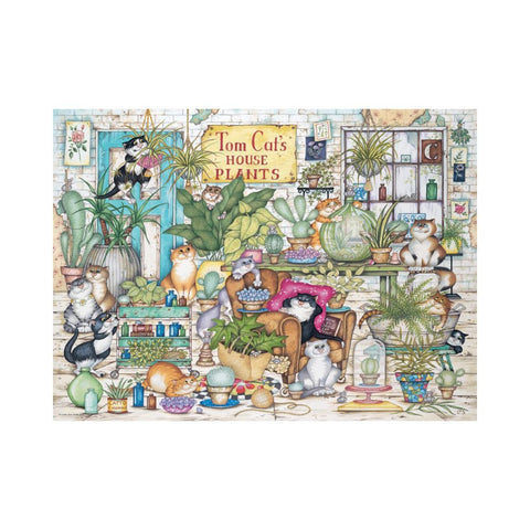 Ravensburger Crazy Cats... Tom Cat's House Plants 500pc puzzle