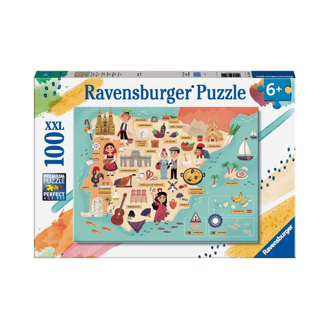 Ravensburger Map of Spain and Portugal 100XXL piece puzzle