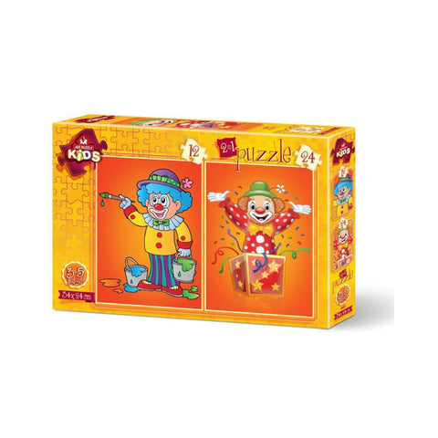 Art Puzzle - The Clowns 2 in 1 puzzles