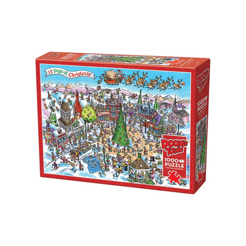 Cobble Hill Doddletown 12 Days of Christmas 1000pc puzzle