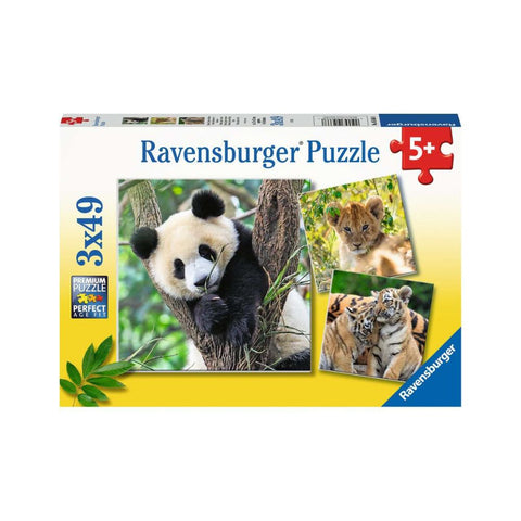 Ravensburger Panda, Lion and Tiger 3 x 49pc puzzles