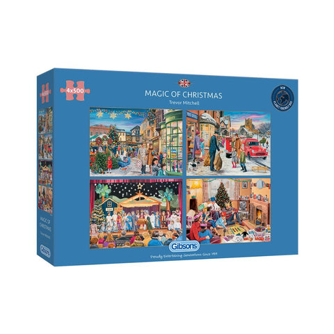 Gibsons - Magic Of Christmas 4 in 1 Box 500 piece puzzle