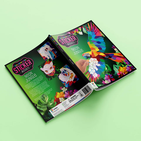 Kaleidoscope Sticker Mosaics Neon Jungle