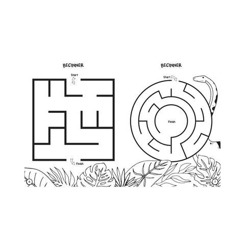 Colouring and Mazes - Dinosaurs