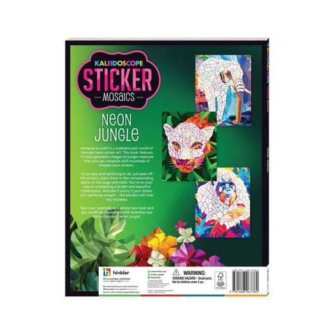 Kaleidoscope Sticker Mosaics Neon Jungle