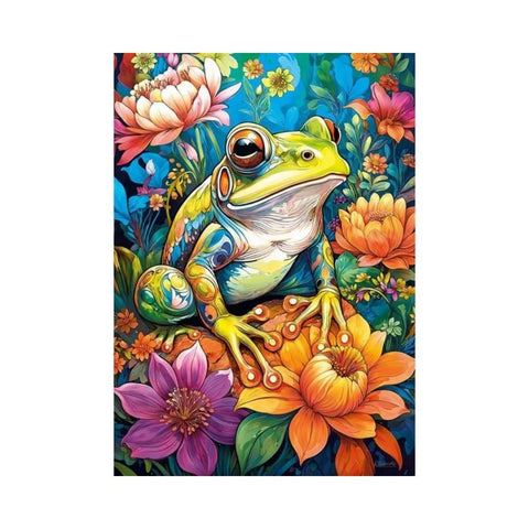 Cherry Pazzi - Flower Power Frog 1000pc puzzle