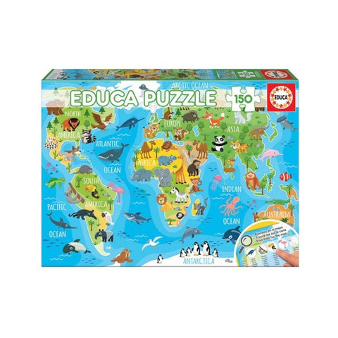 Animals World Map 150 pieces