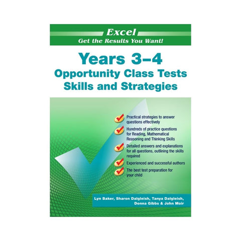 Excel Opportunity Class Tests Skills and Strategies Years 3-4