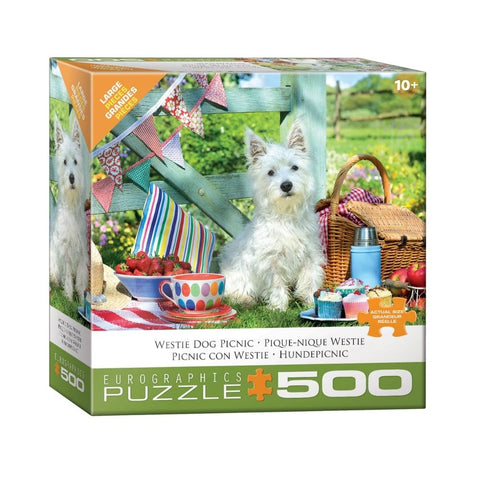 Westie Dog Picnic 500XL piece puzzle