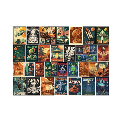 Eurographics - Alien Invasion Collage 1000pc puzzle