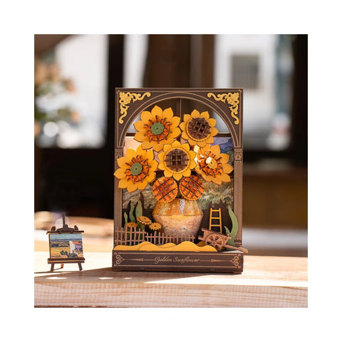 Golden Sunflower 3D Wooden Puzzle