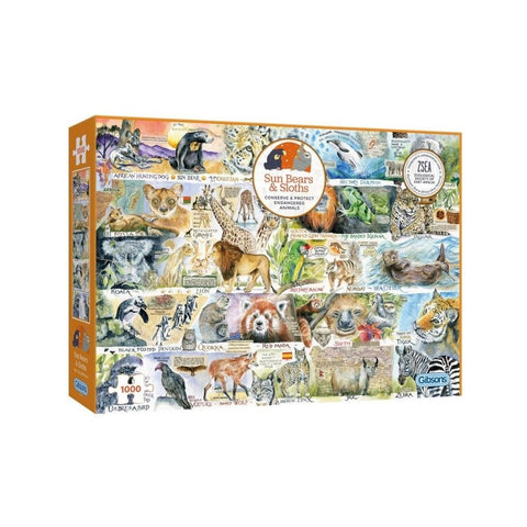 Gibsons - Sun Bears & Sloths 1000pc puzzle