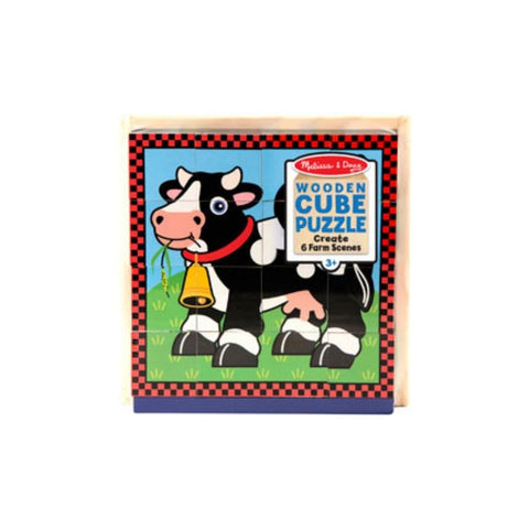 Melissa & Doug - Cube Puzzle - Farm 16 Pieces