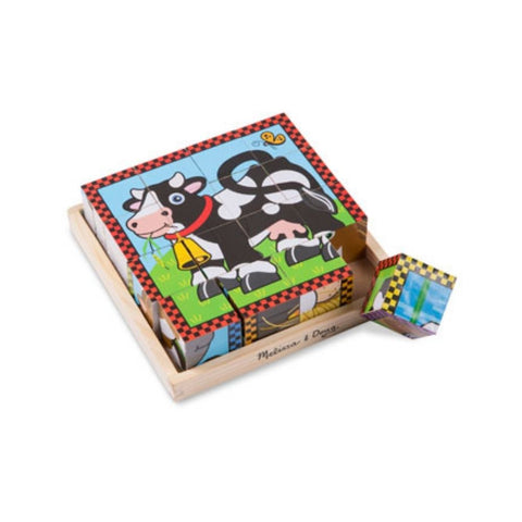 Melissa & Doug - Cube Puzzle - Farm 16 Pieces