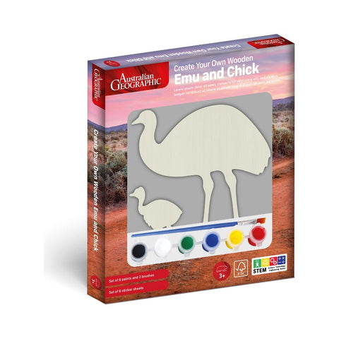 Australian Geographic - Create Your Own Wooden Emu and Chick