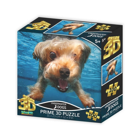 Under Water Dogs Brady - 100 Piece 3D Puzzle