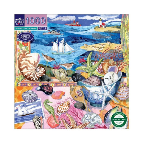 eeBoo – Seashell Shore 1000 Pc Puzzle
