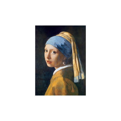 Famous painting of a woman with a pearl earring by Johannes Vermeer.