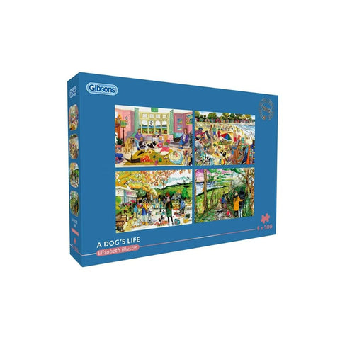 Gibsons - A Dog's Life 4x500pc puzzles