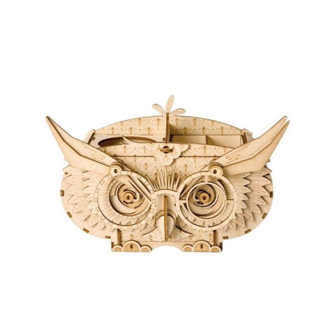 Robotime - Classical 3D Wooden Owl Storage Box