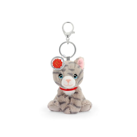 Keel Toys - Grey Cat Bag Charm 