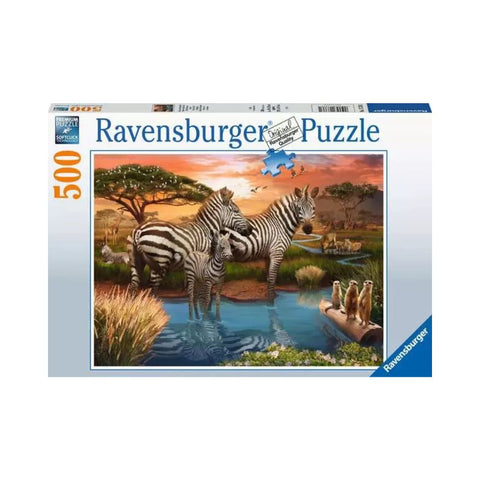 Ravensburger - Zebras at Waterhole 500 pieces