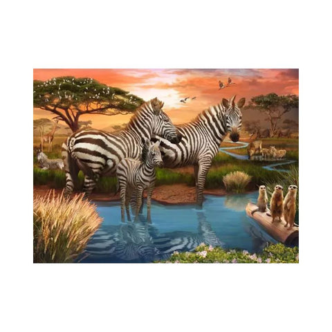 Ravensburger - Zebras at Waterhole 500 pieces