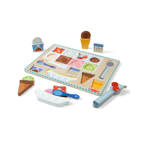 Melissa & Doug - Wooden Ice Cream Magnetic Puzzle