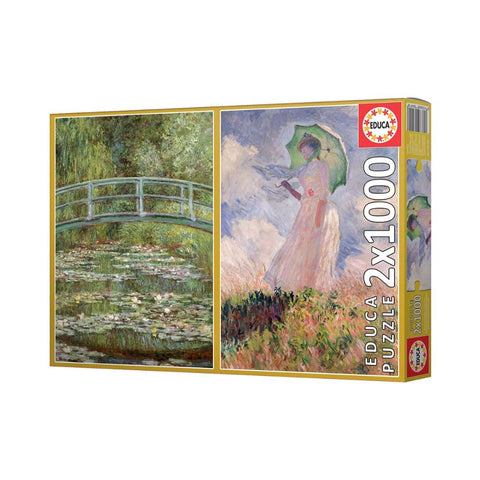 Educa 2 puzzles - Claude Monet, 1000 pieces