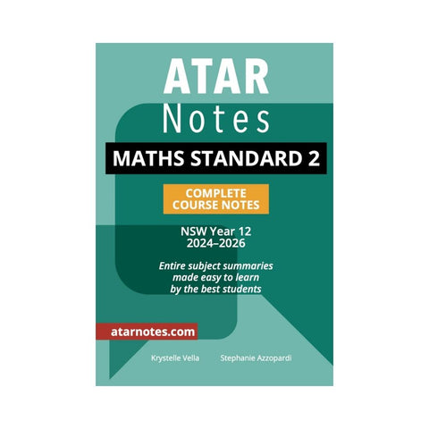 HSC Year 12 Mathematics Standard 2 Complete Course Notes (2024-2026)