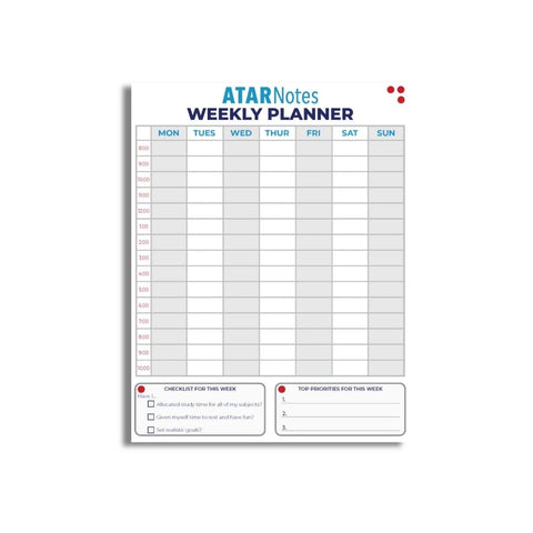 ATAR - Notes Weekly Planner