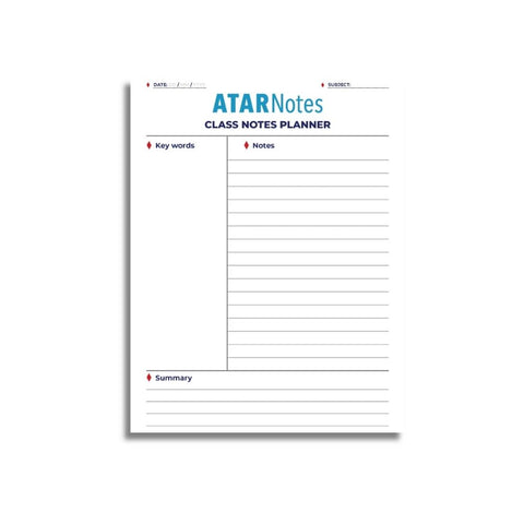 ATAR - Notes Class Notes Planner