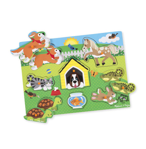 Melissa & Doug Pets Peg Puzzle-Modern Brands-booksrusandmore