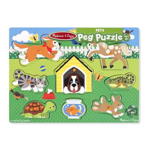 Melissa & Doug Pets Peg Puzzle-Modern Brands-booksrusandmore