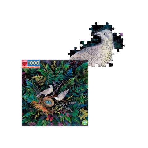 eeBoo 1000pc Puzzle Birds In Fern