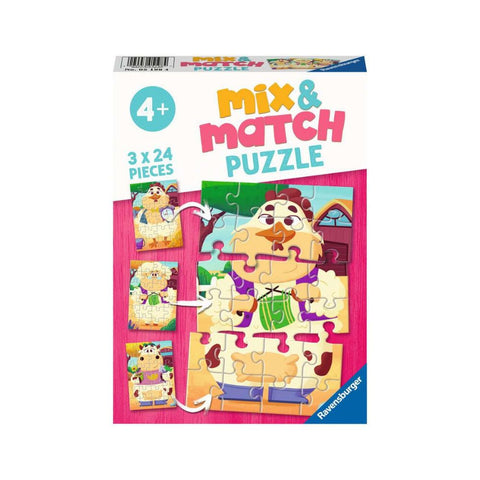 Ravensburger - My Farm Friends Mix & Match 3 x 24pc Puzzle