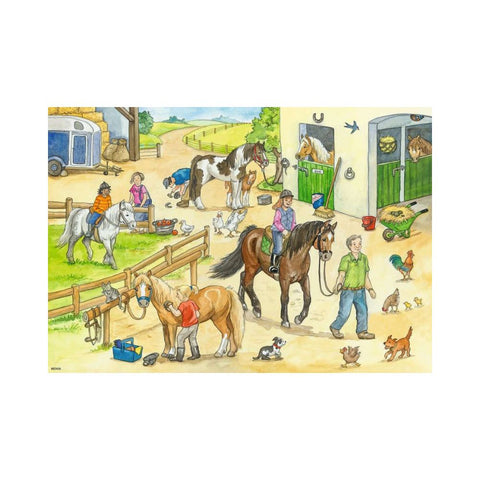 Ravensburger - At the Stable 2 x 24pc Puzzle