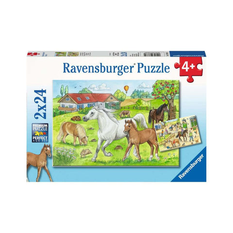 Ravensburger - At the Stable 2 x 24pc Puzzle