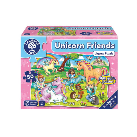 Orchard Toys Unicorn Friends & Poster 50pc puzzle