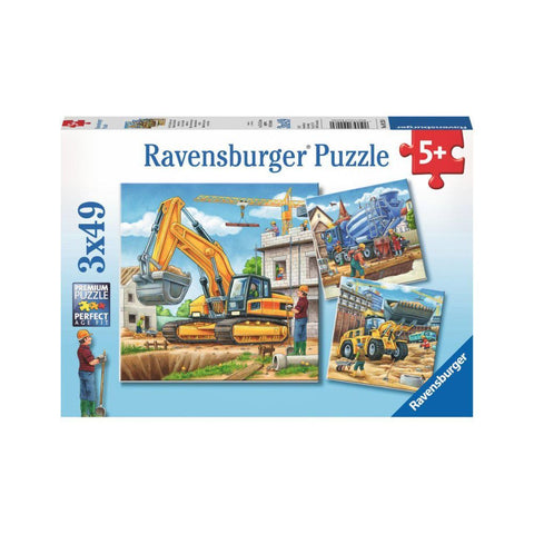 Ravensburger 3 x 49pc Puzzles Large Construction Vehicles