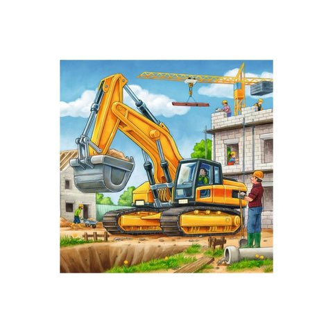 Ravensburger 3 x 49pc Puzzles Large Construction Vehicles