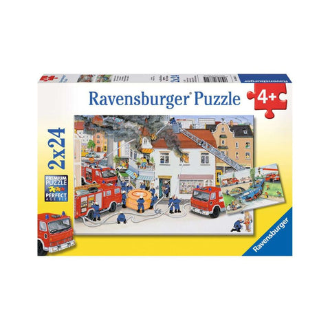 Ravensburger 2 x 24pc Puzzle With The Fire Brigade