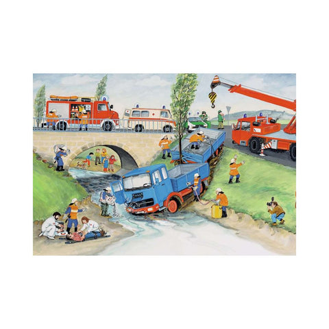 Ravensburger 2 x 24pc Puzzle With The Fire Brigade