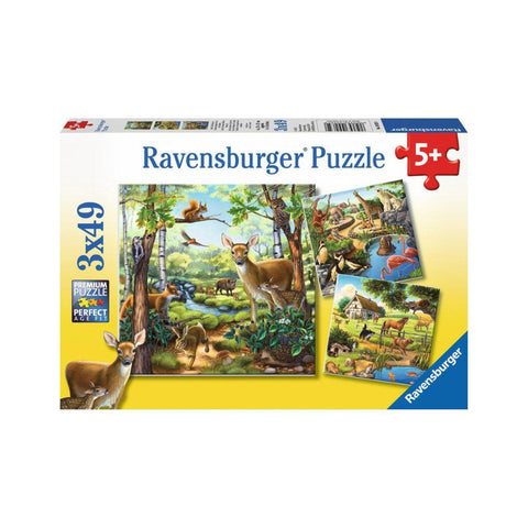 Ravensburger 3 x 49pc Puzzles Forest Zoo Domestic Animals