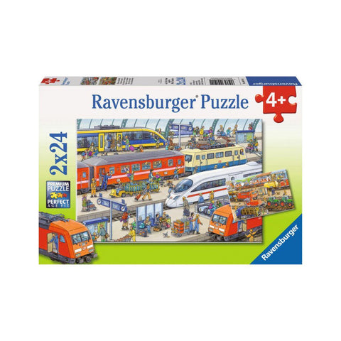 Ravensburger 2 x 24pc Puzzles Busy Train Station