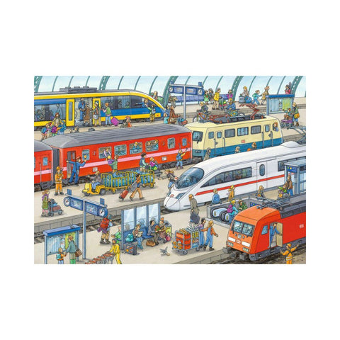 Ravensburger 2 x 24pc Puzzles Busy Train Station