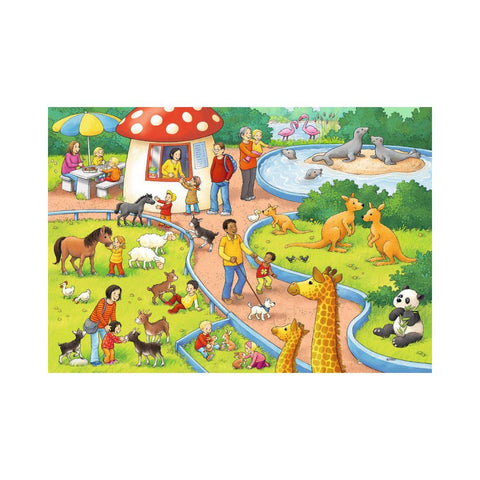 Ravensburger 2 x 24pc Puzzle A Day At The Zoo