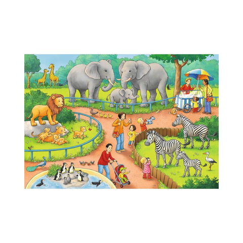 Ravensburger 2 x 24pc Puzzle A Day At The Zoo